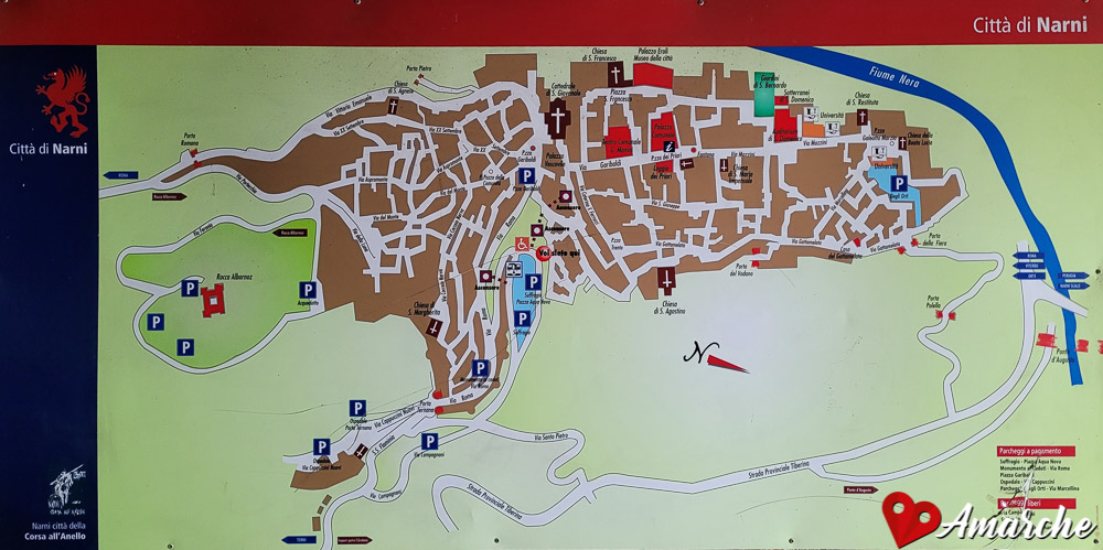 mappa turistica Narni